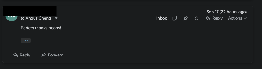 Email from user